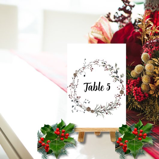 ウインターベリー素朴ボホ座席表 テーブルナンバー