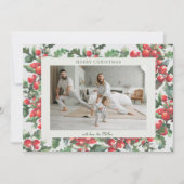 ウインターベリー ホーリー | メリークリスマス | 家族写真 シーズンカード (正面)