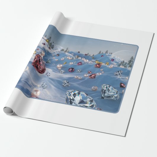 ウインターラックスモダンラッピング紙 ラッピングペーパー (アンロールド)