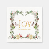 ウインターランド素朴ジョイクリスマスパーティー スタンダードカクテルナプキン (正面)