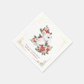 ウインターレイクツリーフラワー | バースデーパーティー スタンダードカクテルナプキン (角)