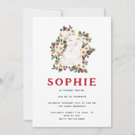 ウインターレイクツリーフラワー | バースデーパーティー 招待状