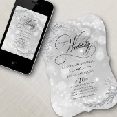 ウインターワンダーランド ストリングライト ウェディング 招待状