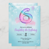 ウインター ワンダーランド スリンバーパーティー ご招待 招待状 (正面/裏面)