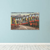 ウインタ山脈へのゲートウェイ – Evanston, WY キャンバスプリント (インサイチュ (ウッドフロア))