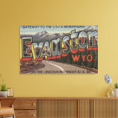ウインタ山脈へのゲートウェイ – Evanston, WY キャンバスプリント (インサイチュ (リビング))