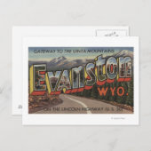 ウインタ山脈へのゲートウェイ – Evanston, WY ポストカード (正面/裏面)