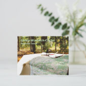 ウインタ・ワサッチ・キャッシュ国立森林地形図 ポストカード (スタンド正面)