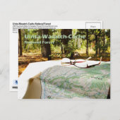 ウインタ・ワサッチ・キャッシュ国立森林地形図 ポストカード (正面/裏面)