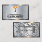 ウインチクレーン建築 | メタリック 名刺 (正面/裏面)