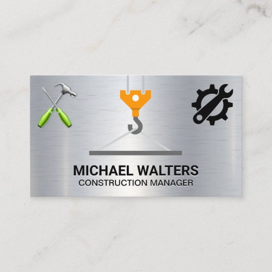 ウインチクレーン建築 | 建物ツール 名刺 (正面)