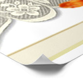 ウインドアートを眺めるオレンジキャッ伝統的ト ポスター (角)