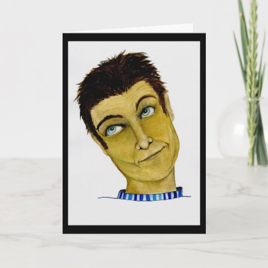 ウインドウおもしろいィンドワイパーかバグの男 カード (正面)