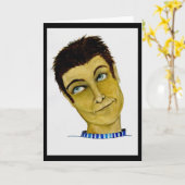 ウインドウおもしろいィンドワイパーかバグの男 カード (黄色い花)