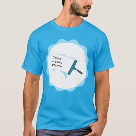 ウインドウおもしろいウォッシャー用清掃シャツ Tシャツ (正面)