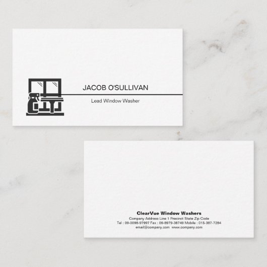 ウインドウウォッシャーハウスクリーニング 名刺 (正面/裏面)