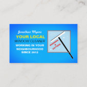 ウインドウウォッシャー、ウインドウクリーナー、クリーニングサービス 名刺 (裏面)