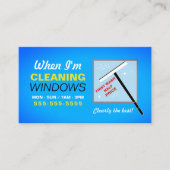 ウインドウウォッシャー、ウインドウクリーナー、クリーニングサービス 名刺 (正面)