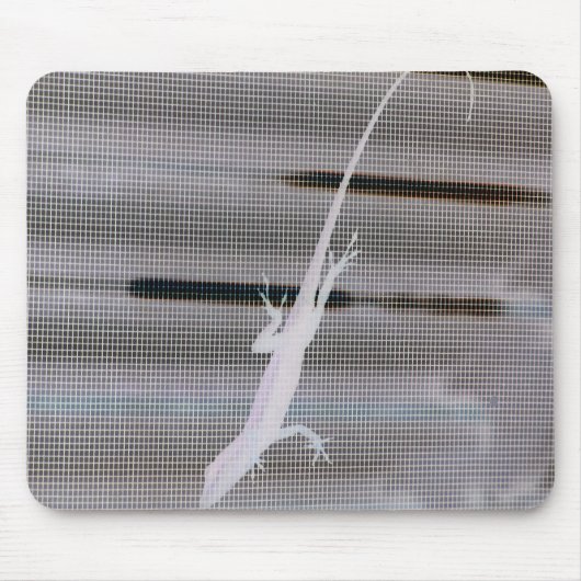 ウインドウスクリーン上のトカゲの陰影 マウスパッド (正面)