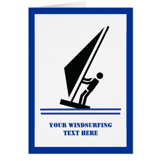ウインドサーファーをボード上のウインドサーフィン垂直カード (正面)