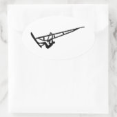 ウインドサーファー 楕円形シール (バッグ)