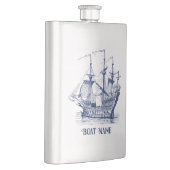 ウインドセーリングボートイラストレーション フラスク (右)