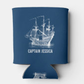 ウインドセーリングヴィンテージ航海のボート 缶クーラー (裏面)