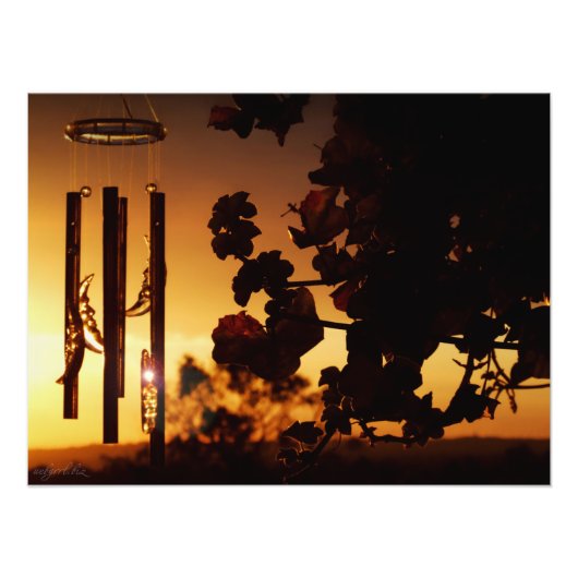 ウインドチャイムゴールデンサンセット フォトプリント            (正面)