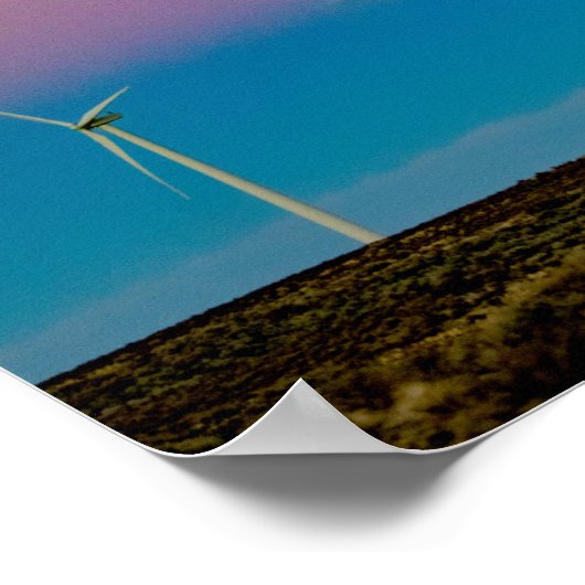 ウインドファームウインドエネルギーアットデュスクジグソーパズル ポスター (角)