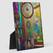 ウインドーかわいらしパープルボホのドリームキャッチャー フォトプラーク (側面)