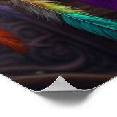 ウインドーかわいらしパープルボホのドリームキャッチャー ポスター (角)