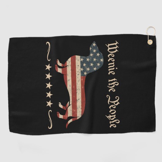 ウインナソーセージダシュント7月4日 ゴルフタオル (横)