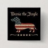 ウインナソーセージダシュント7月4日 缶バッジ (正面)