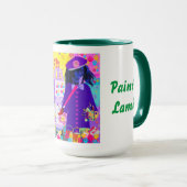 ウインナソーセージド絵を描グ再生産ラムコーヒーマグ マグカップ (正面右)