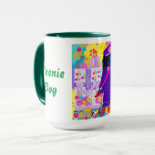 ウインナソーセージド絵を描グ再生産ラムコーヒーマグ マグカップ (正面左)