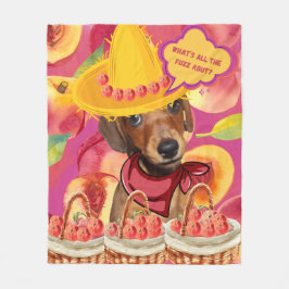 ウインナソーセージピーチ農家フリース フリースブランケット