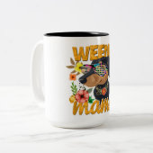 ウインナソーセージママコーヒーマグ ツートーンマグカップ (正面左)