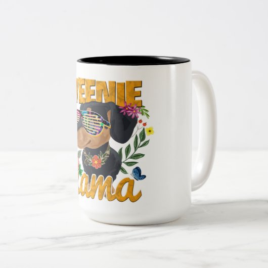 ウインナソーセージママコーヒーマグ ツートーンマグカップ (正面右)