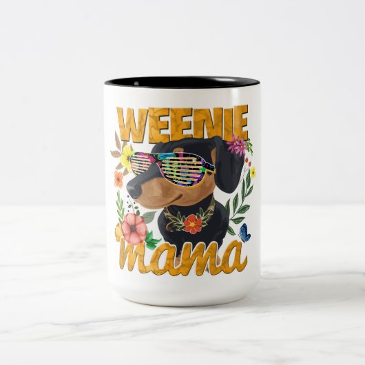 ウインナソーセージママコーヒーマグ ツートーンマグカップ (中央)