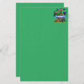 ウインナソーセージ文房具最高のの犬の木 便箋 (正面/裏面)