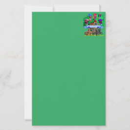 ウインナソーセージ文房具最高のの犬の木 便箋