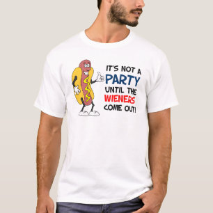 ウインナーまでのないパーティーはホットドッグを出て来ます Tシャツ