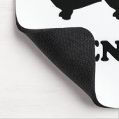 ウインナー犬のティー- "私は愛します私のウインナー"を マウスパッド (コーナー)