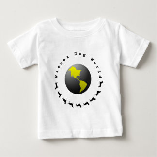 ウインナー犬の世界のグラフィック ベビーTシャツ
