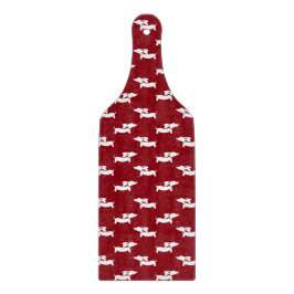 ウインナー犬の赤い台所まな板 カッティングボード