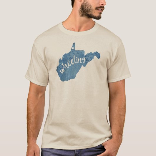 ウイーリング ウエストバージニア ウッドグレイン Tシャツ (正面)