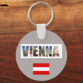 ウイーンオーストリアオーストリア国旗の旅写真 キーホルダー (裏面)
