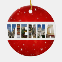 ウイーンオーストリアオーストリア市写真クリスマス セラミックオーナメント