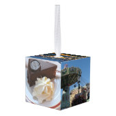 ウイーンオーストリアシティ旅行写真クリスマス キューブオーナメント (裏面アングル)