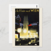 ウイーンオーストリアヴィンテージポスター1937 ポストカード (正面/裏面)